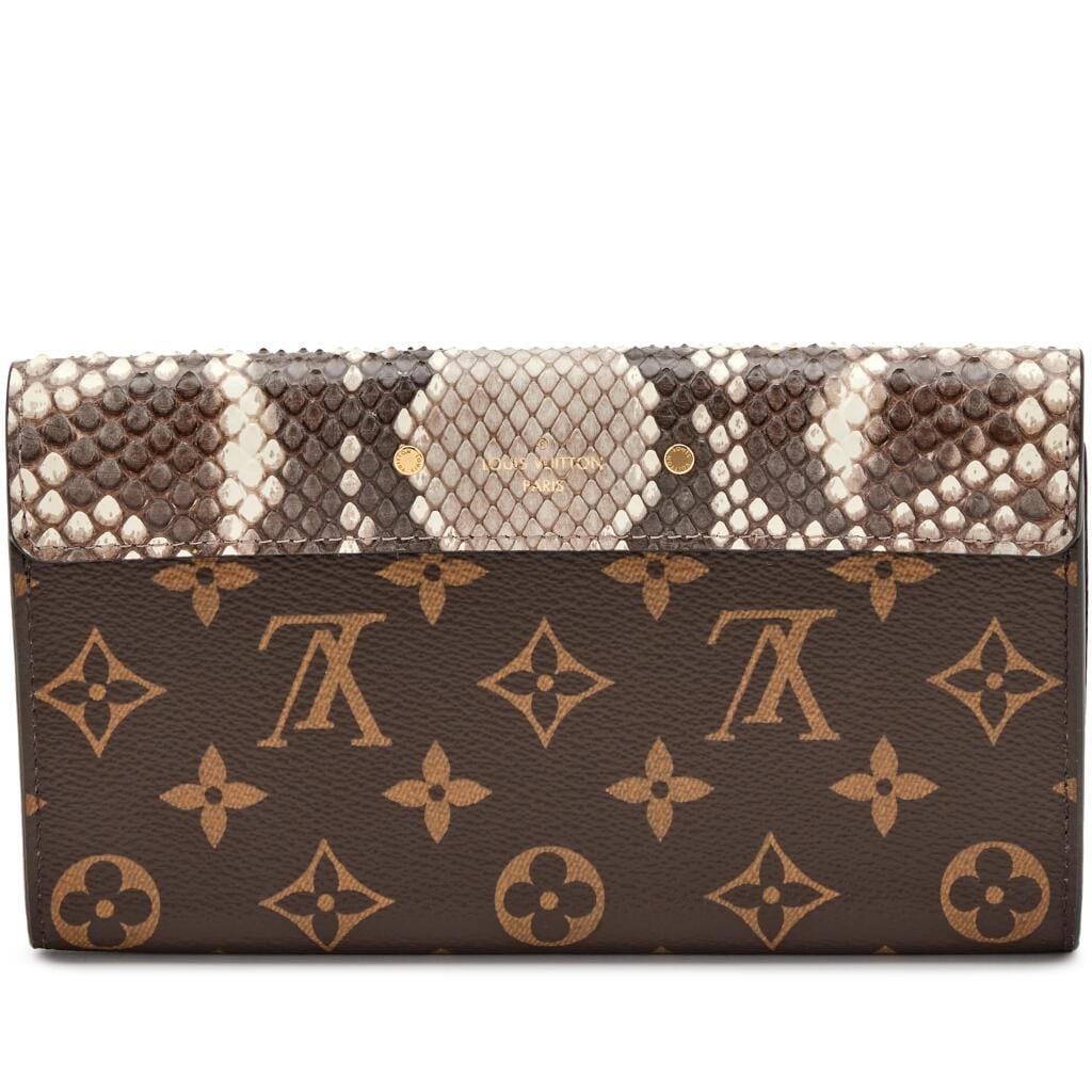 Python and Brown Monogram Pallas Long Wallet Gold Hardware, 2018