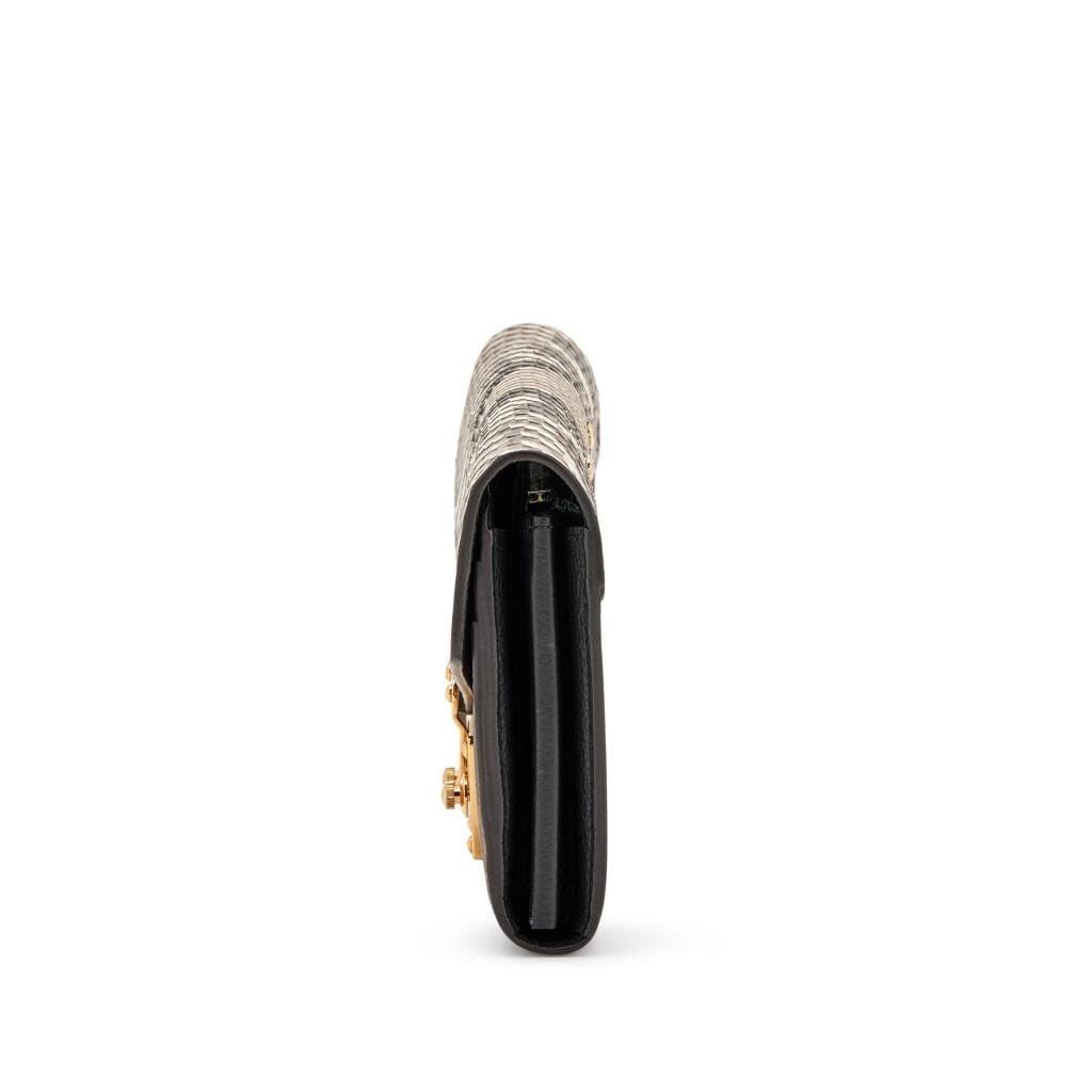 Python and Brown Monogram Pallas Long Wallet Gold Hardware, 2018