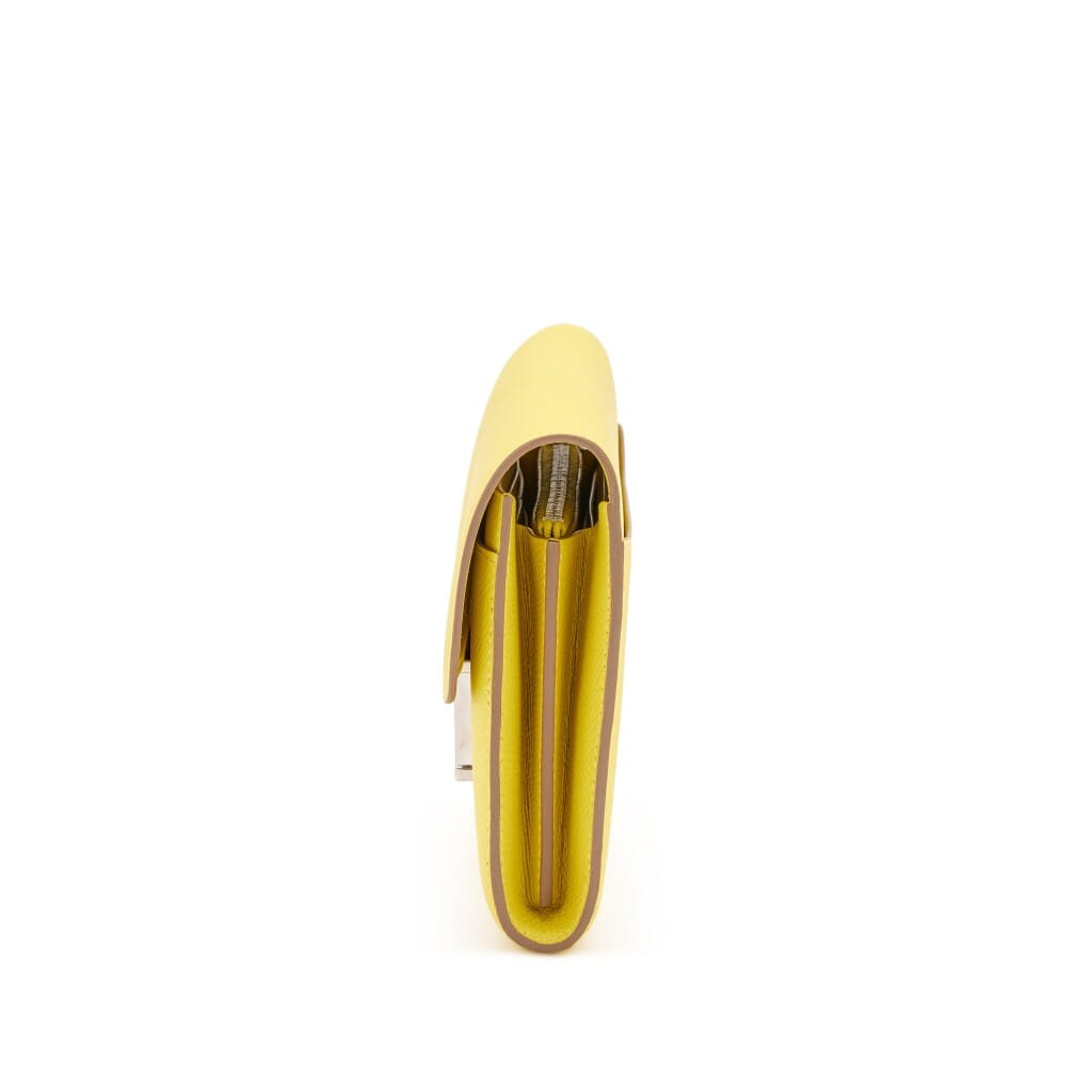 Lime Epsom Long Constance Wallet Palladium Hardware, 2019