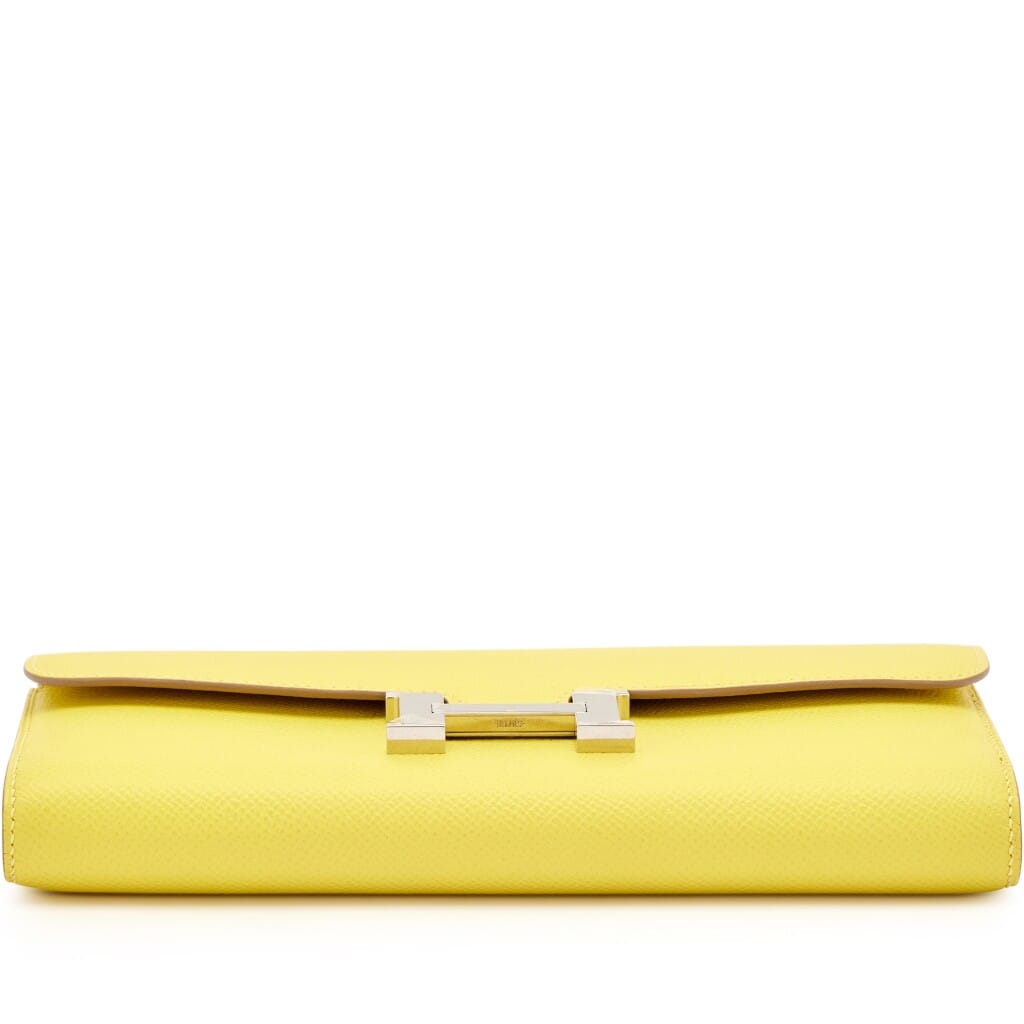 Lime Epsom Long Constance Wallet Palladium Hardware, 2019