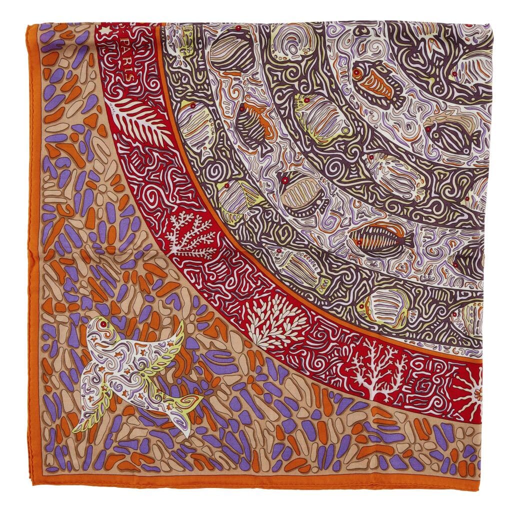 La Legende Du Poisson Corail Cashmere and Silk Shawl 140