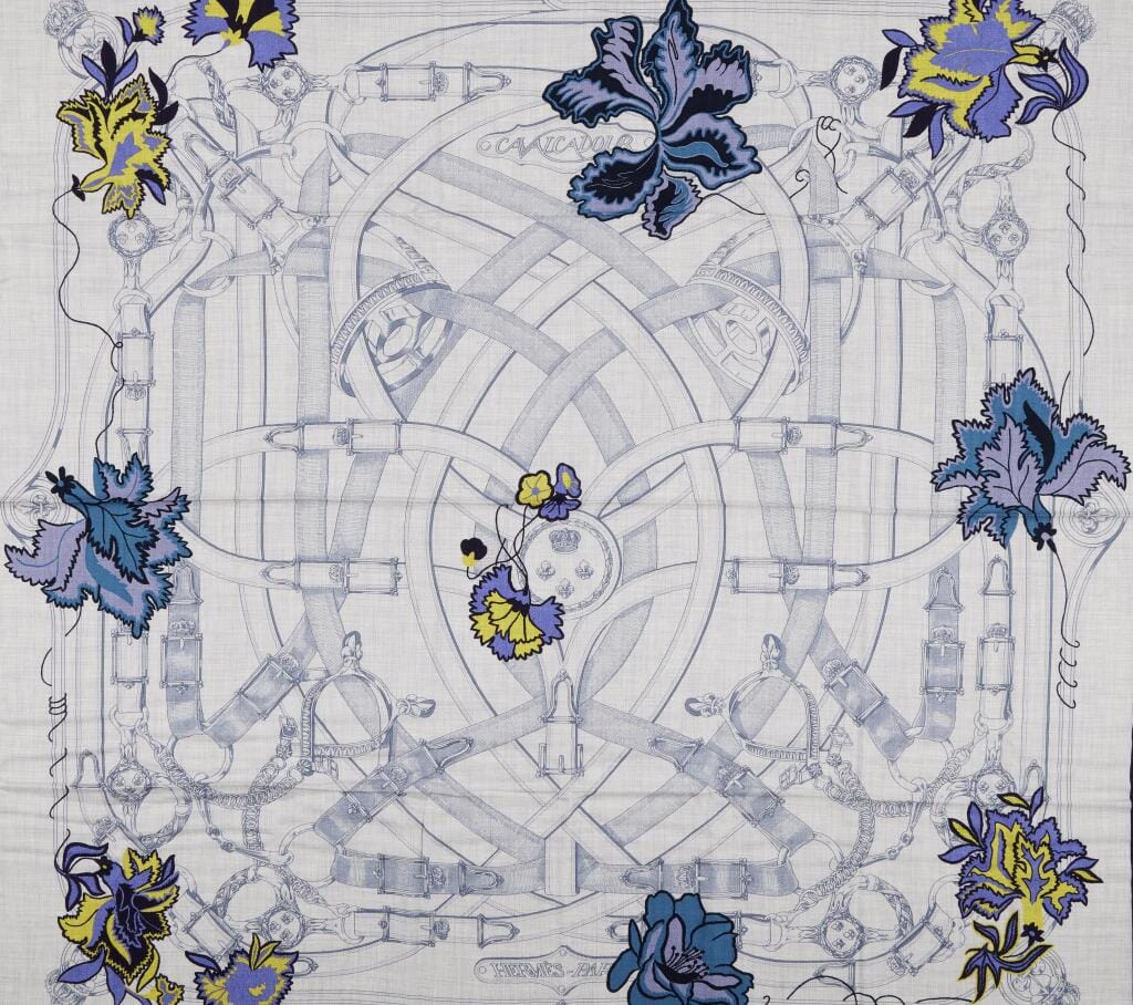 Amethyst Cavalcadour Fleuri Cashmere and Silk Shawl 140