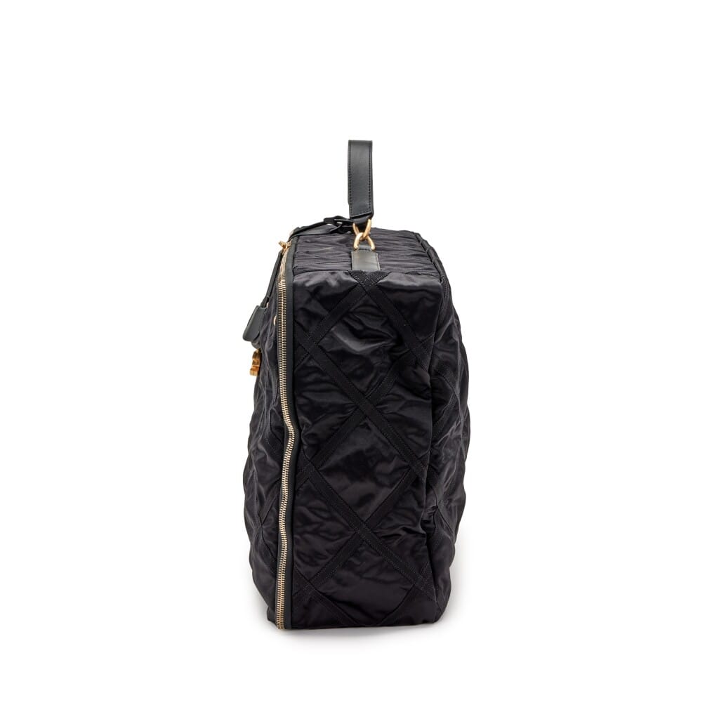 Black Nylon Travel Bag Brushed Gold Hardware, 2022