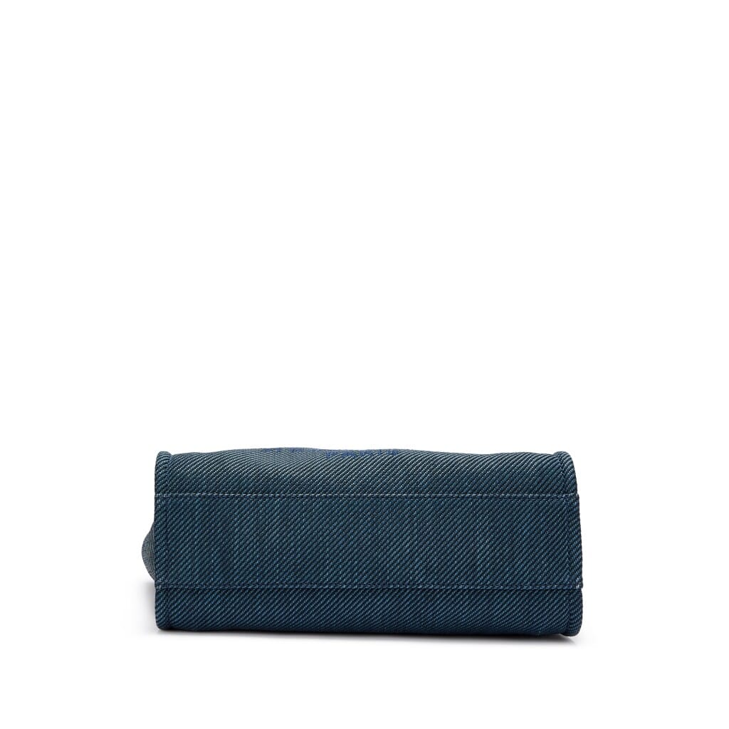Navy Canvas Small Deauville Tote Pale Gold Hardware, 2020