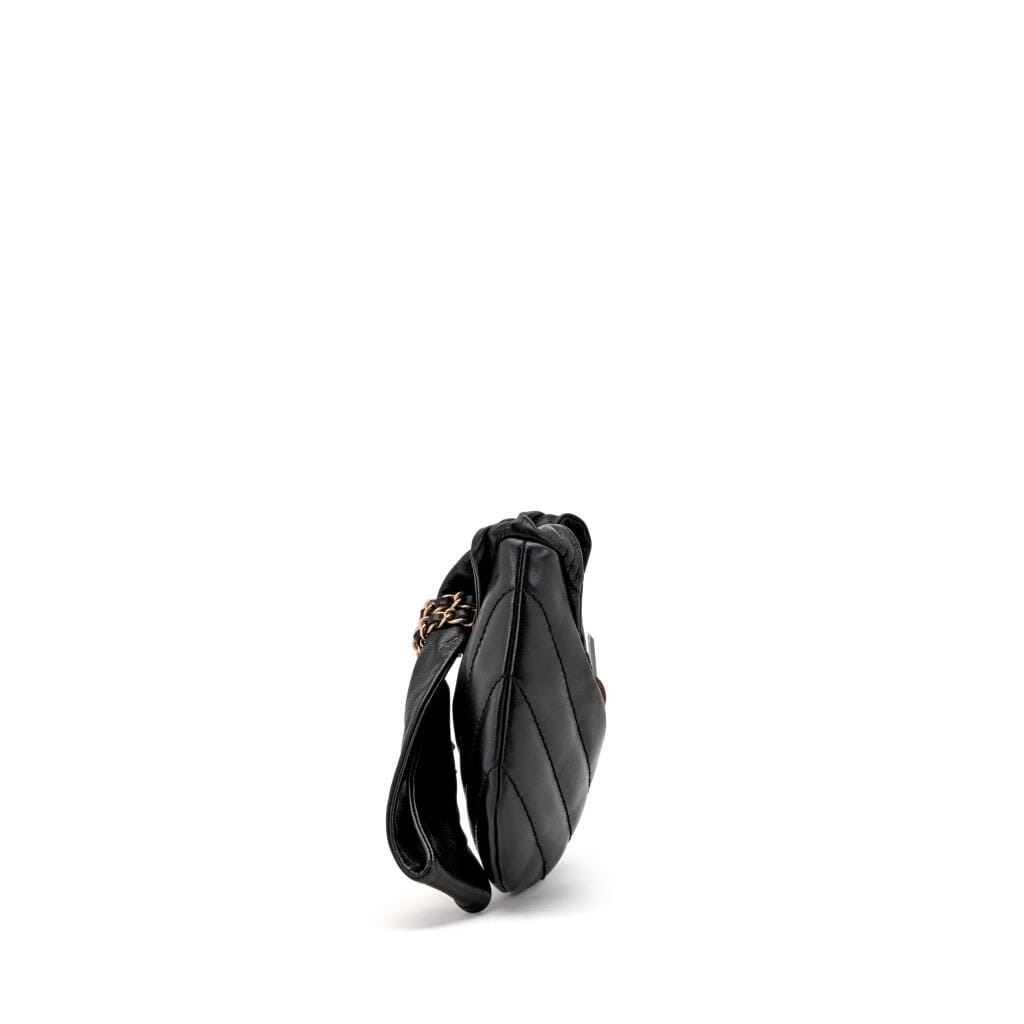 Black Chaplain Lambskin Evening Bag Pale Gold Hardware, 2003-2004