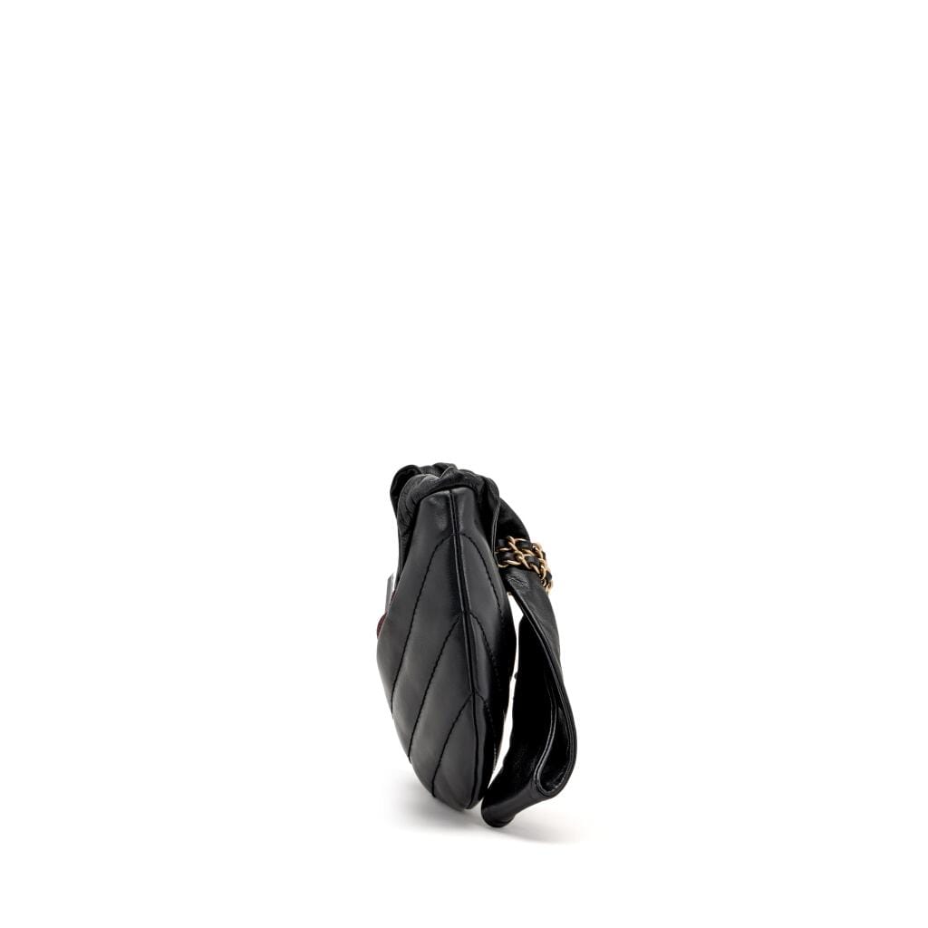 Black Chaplain Lambskin Evening Bag Pale Gold Hardware, 2003-2004
