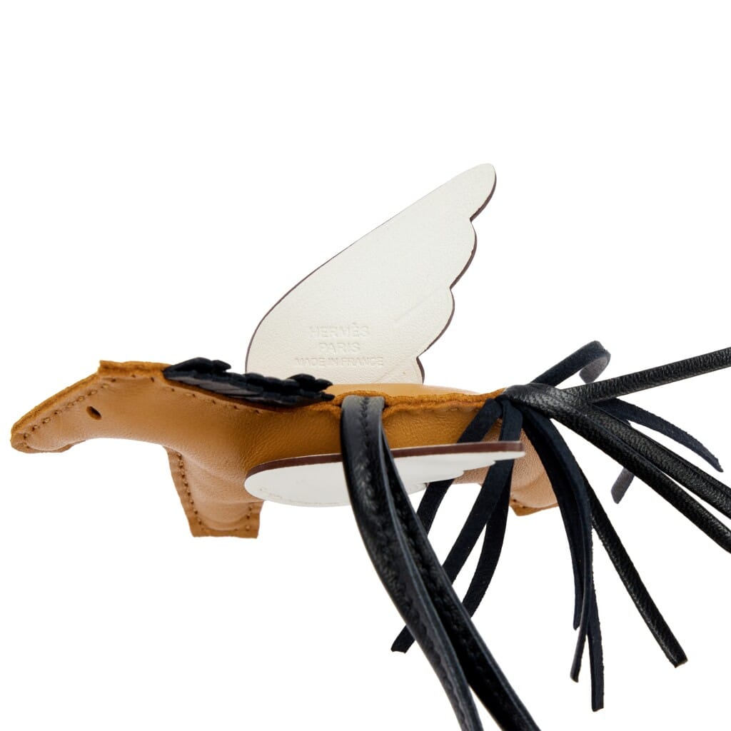 Sesame, Black and Nata Milo Lambskin and Swift GriGri Rodeo Pegase Charm PM, 2022