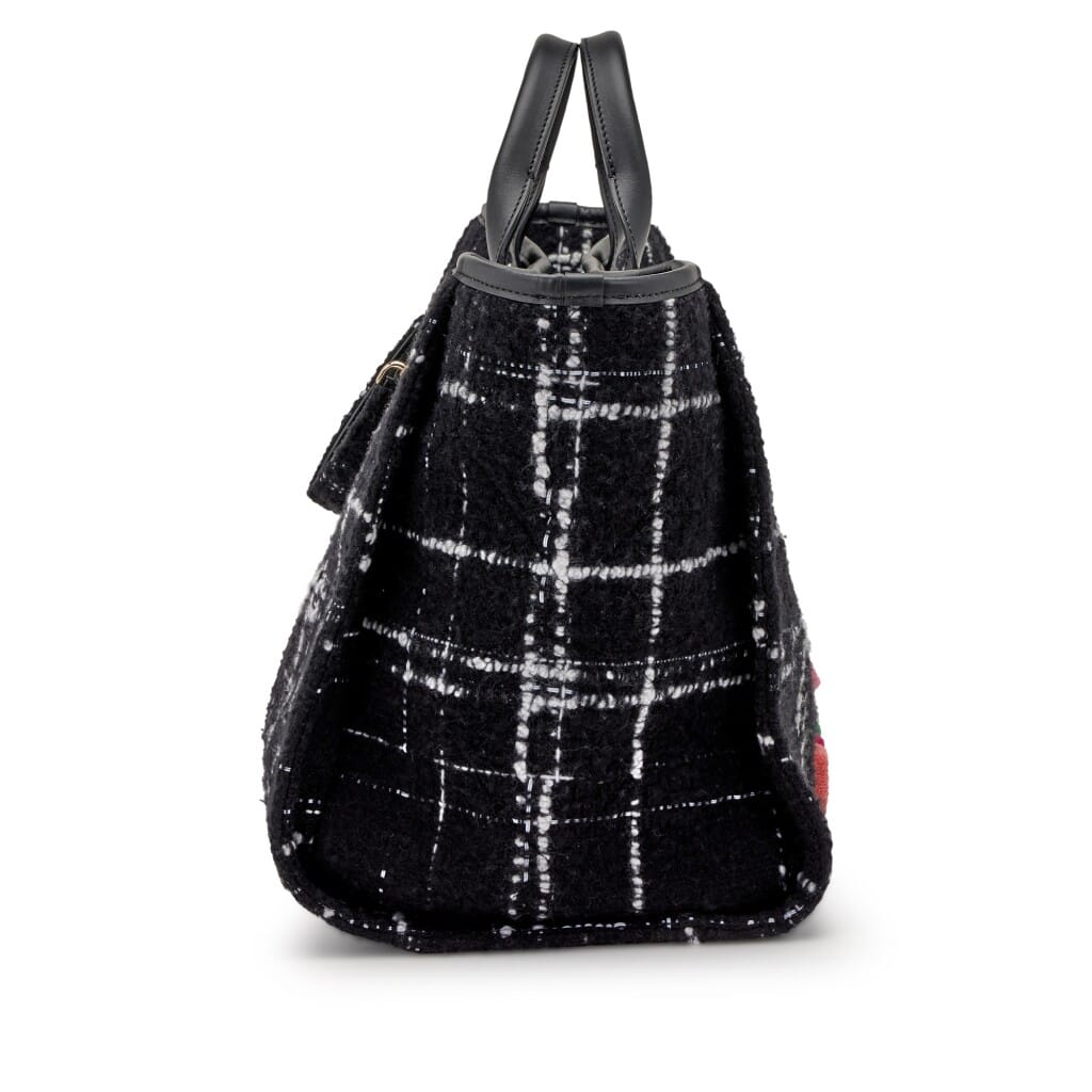 Rainbow Black Tweed Deauville Tote Gold Hardware, 2022-2023
