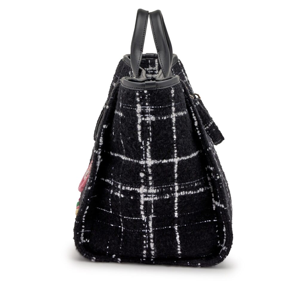 Rainbow Black Tweed Deauville Tote Gold Hardware, 2022-2023