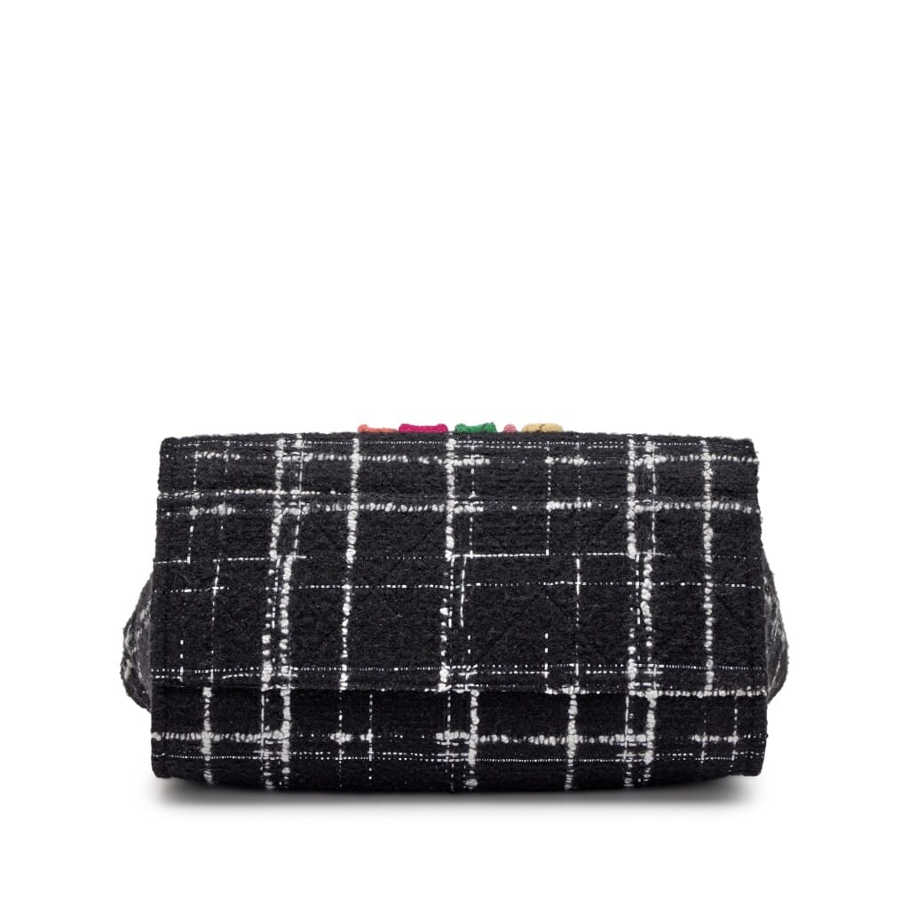 Rainbow Black Tweed Deauville Tote Gold Hardware, 2022-2023