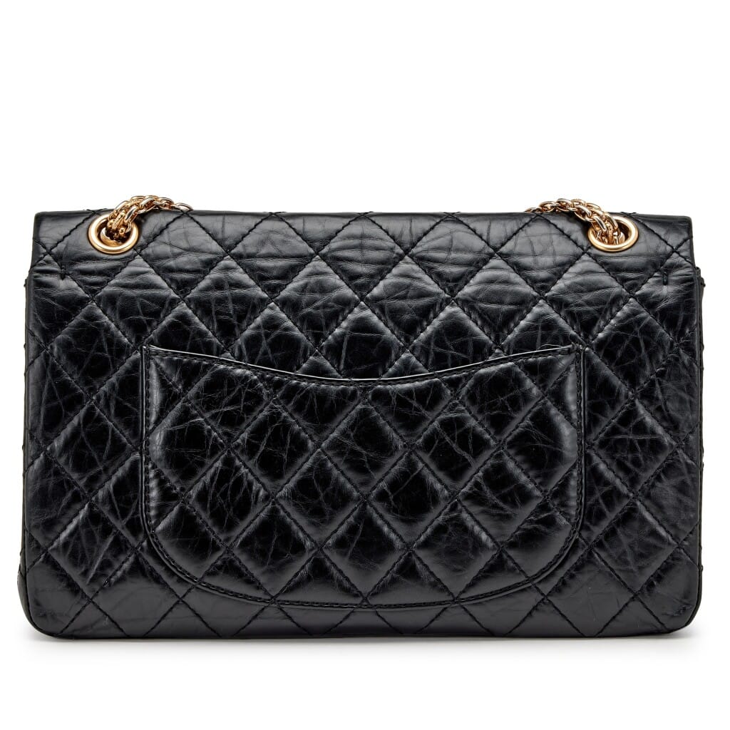 Black 226 Reissue 2.55 Medium Double Flap Gold Hardware, 2008-2009