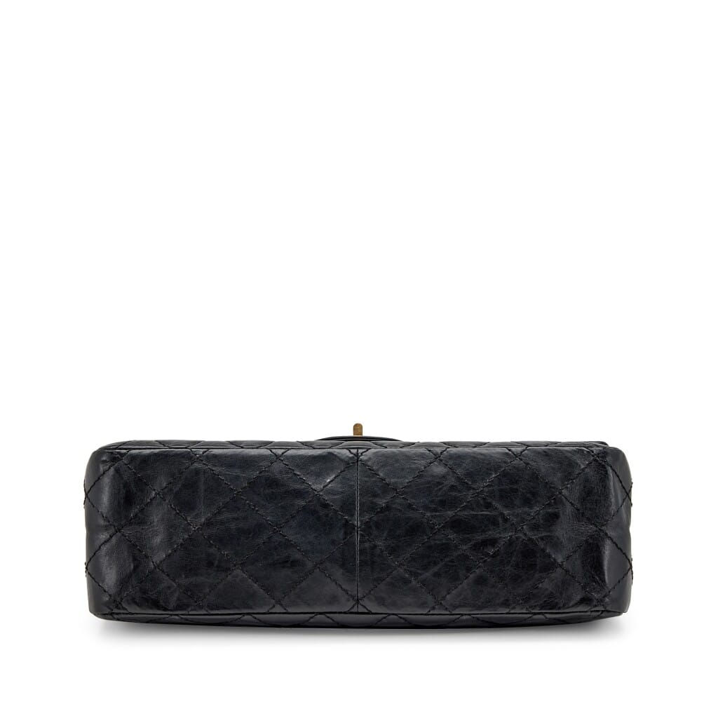 Black 226 Reissue 2.55 Medium Double Flap Gold Hardware, 2008-2009