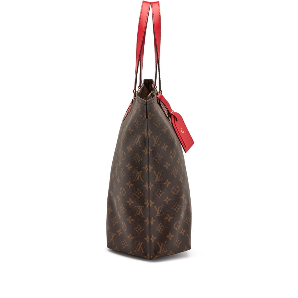 Red Leather and Ebene Monogram Coated Canvas All-In MM Gold Hardware, 2020