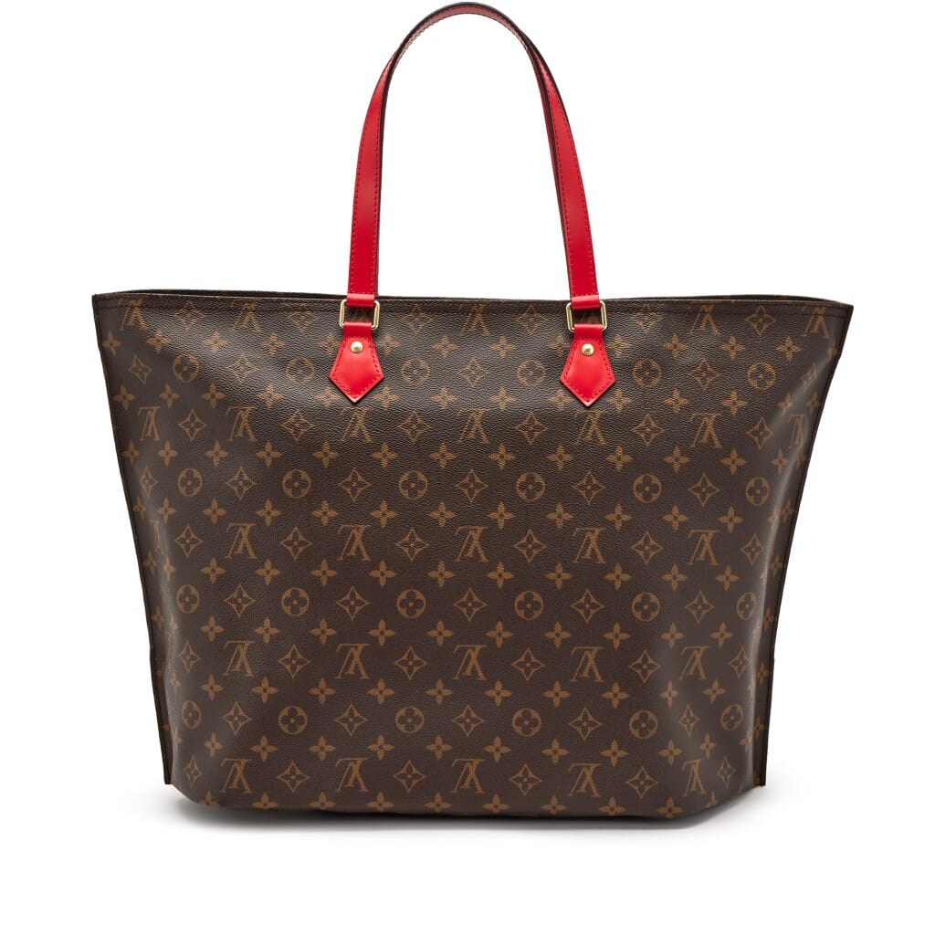 Red Leather and Ebene Monogram Coated Canvas All-In MM Gold Hardware, 2020