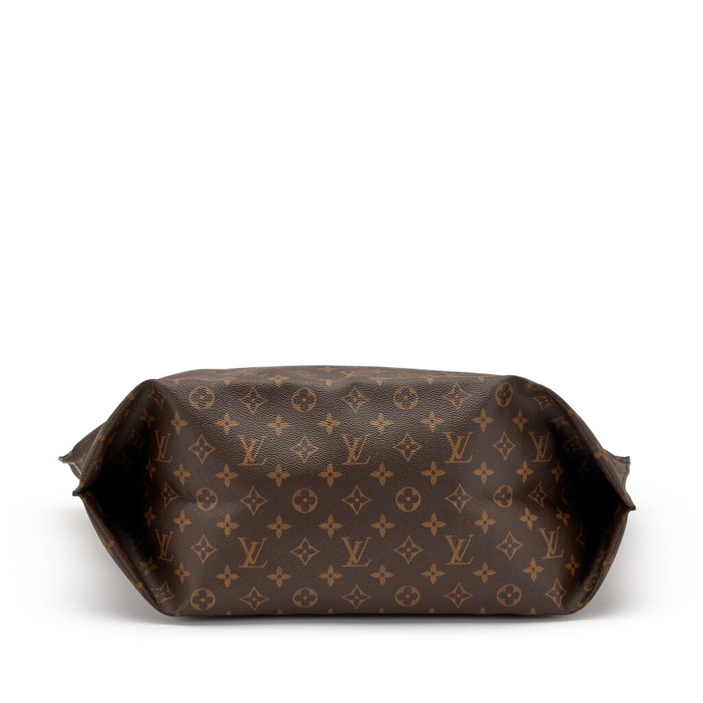 Red Leather and Ebene Monogram Coated Canvas All-In MM Gold Hardware, 2020