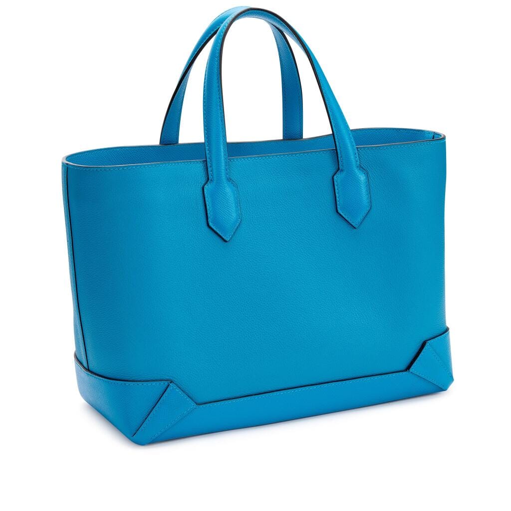Bleu Zanzibar Evercolor and Epsom Maxibox Cabas 30 Palladium Hardware, 2017