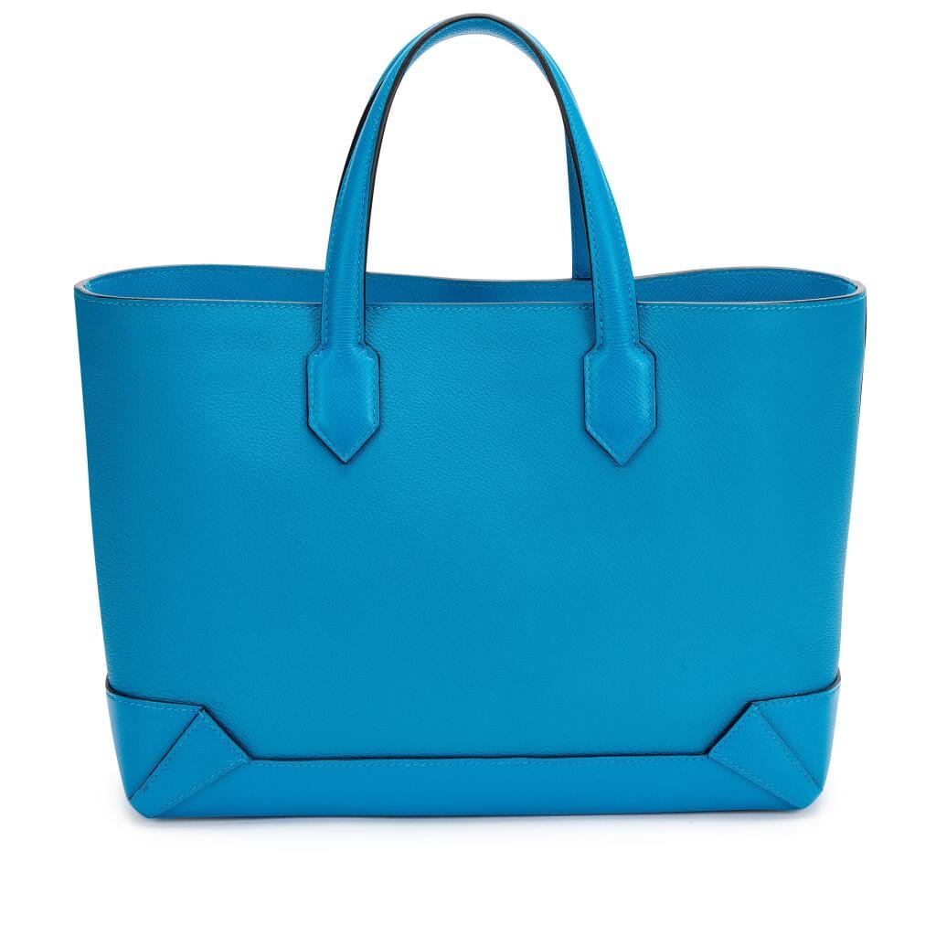 Bleu Zanzibar Evercolor and Epsom Maxibox Cabas 30 Palladium Hardware, 2017