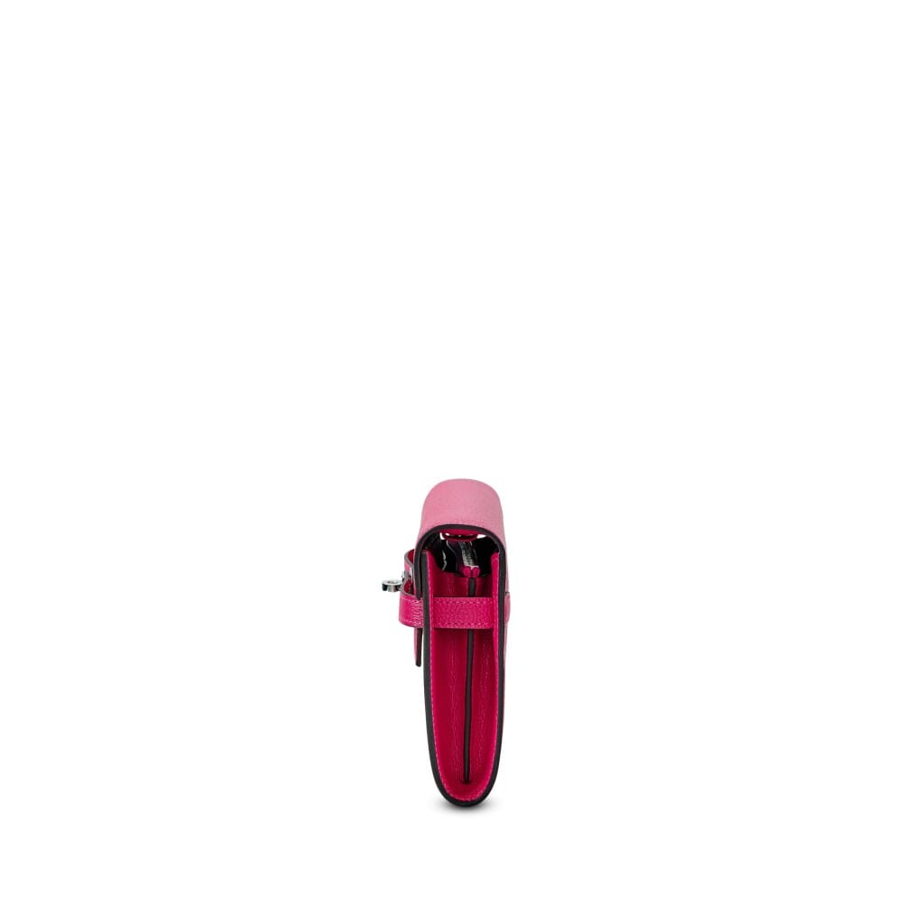 Framboise Chèvre Mysore Kelly-To-Go Wallet Palladium Hardware, 2022