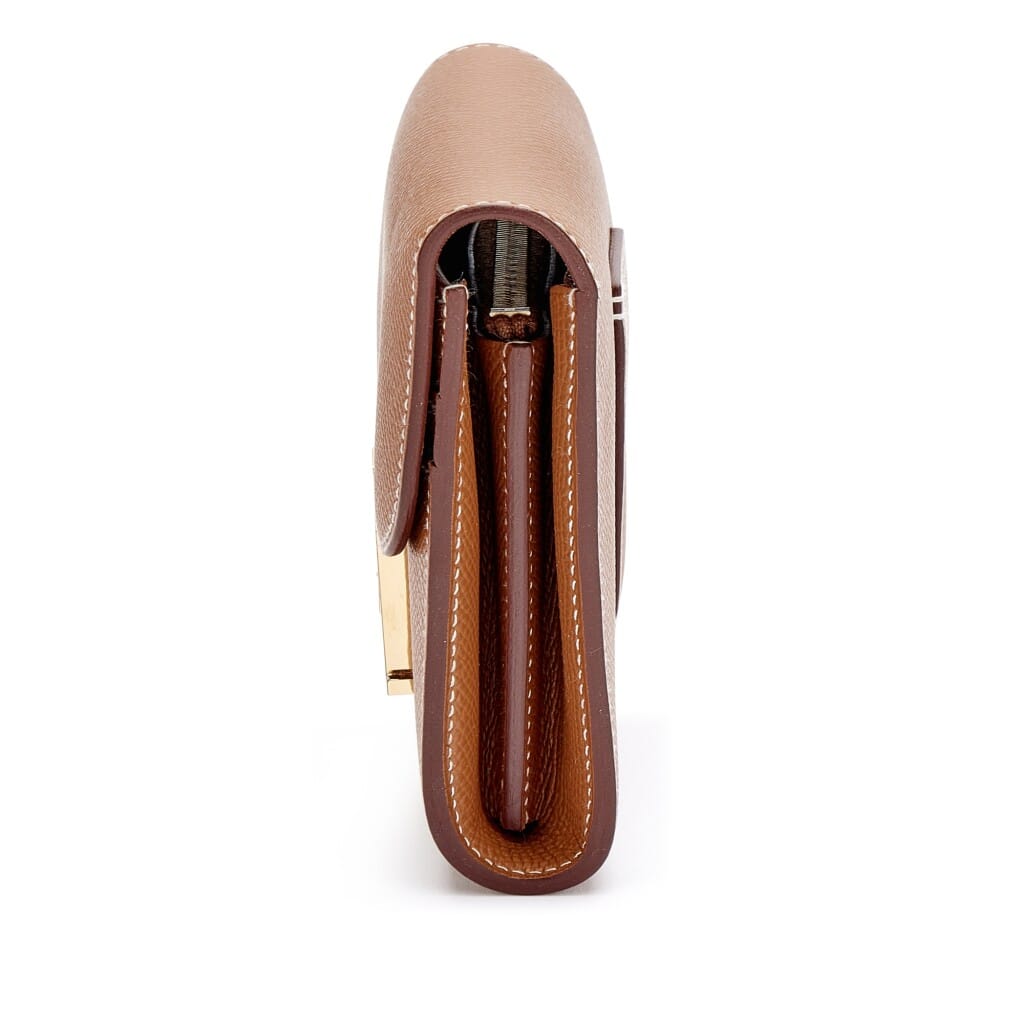 Gold Epsom Constance Passant Short Wallet Gold Hardware, 2019