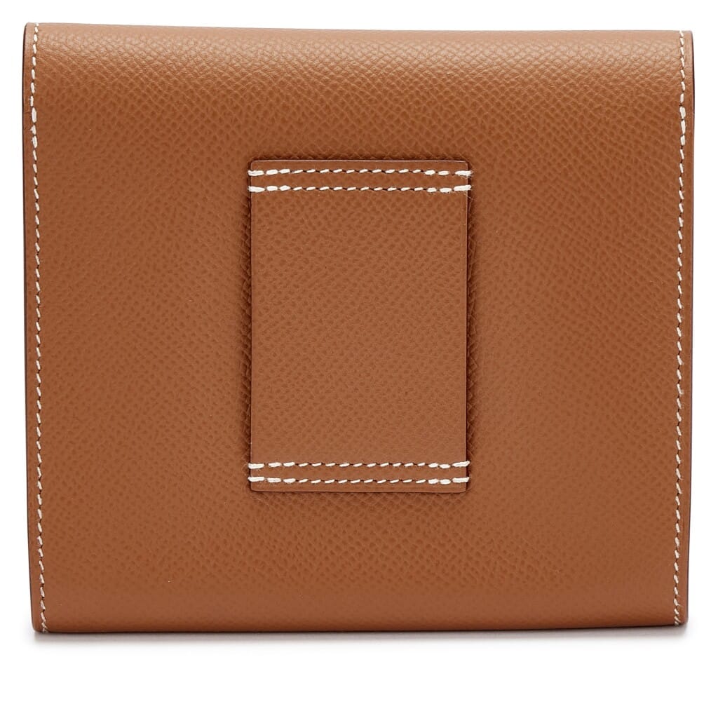 Gold Epsom Constance Passant Short Wallet Gold Hardware, 2019