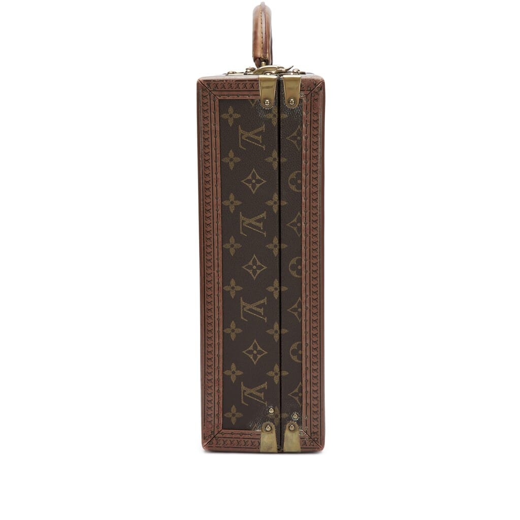 Brown Monogram Canvas Cotteville 45 Trunk Case Gold Hardware
