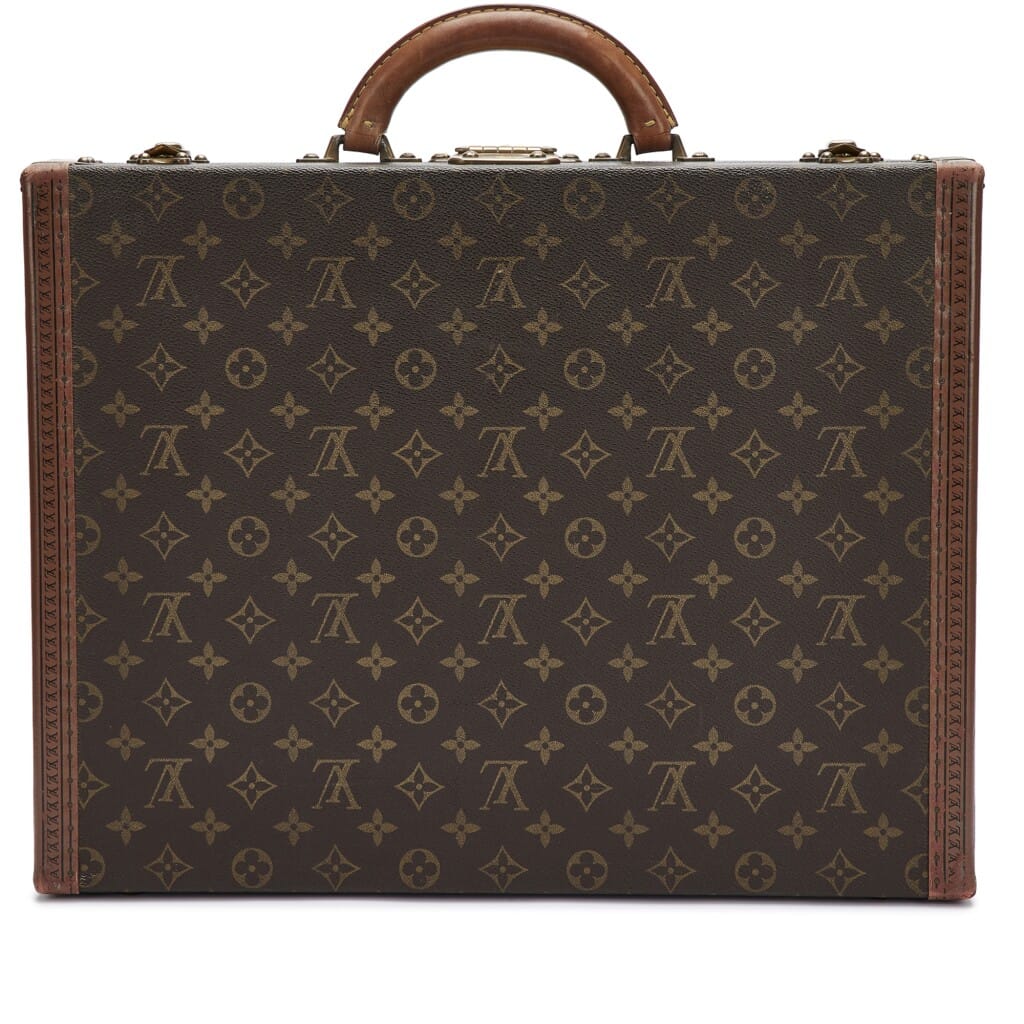 Brown Monogram Canvas Cotteville 45 Trunk Case Gold Hardware