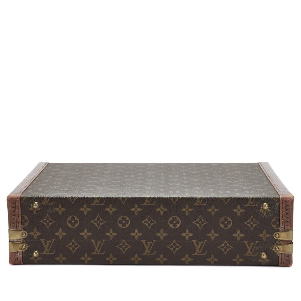 Brown Monogram Canvas Cotteville 45 Trunk Case Gold Hardware