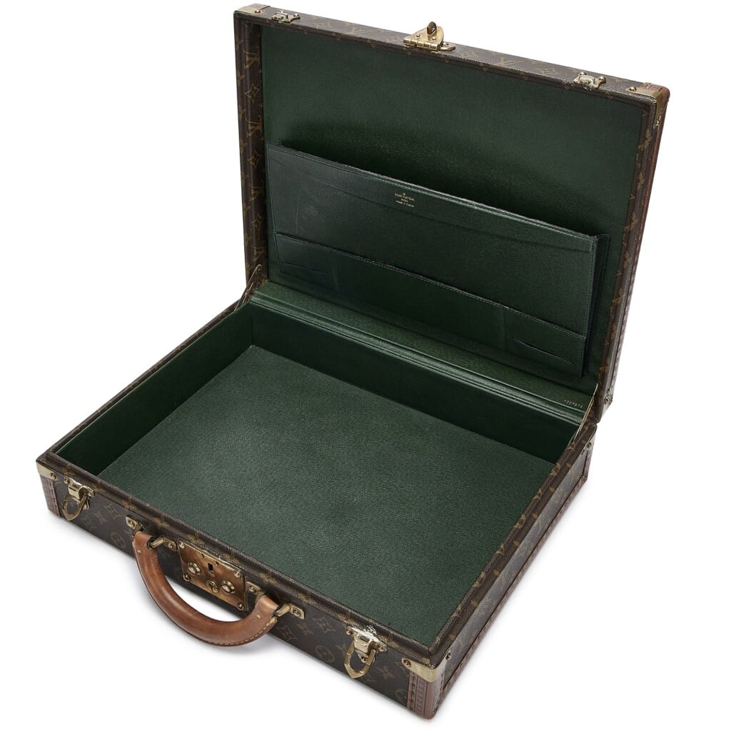 Brown Monogram Canvas Cotteville 45 Trunk Case Gold Hardware