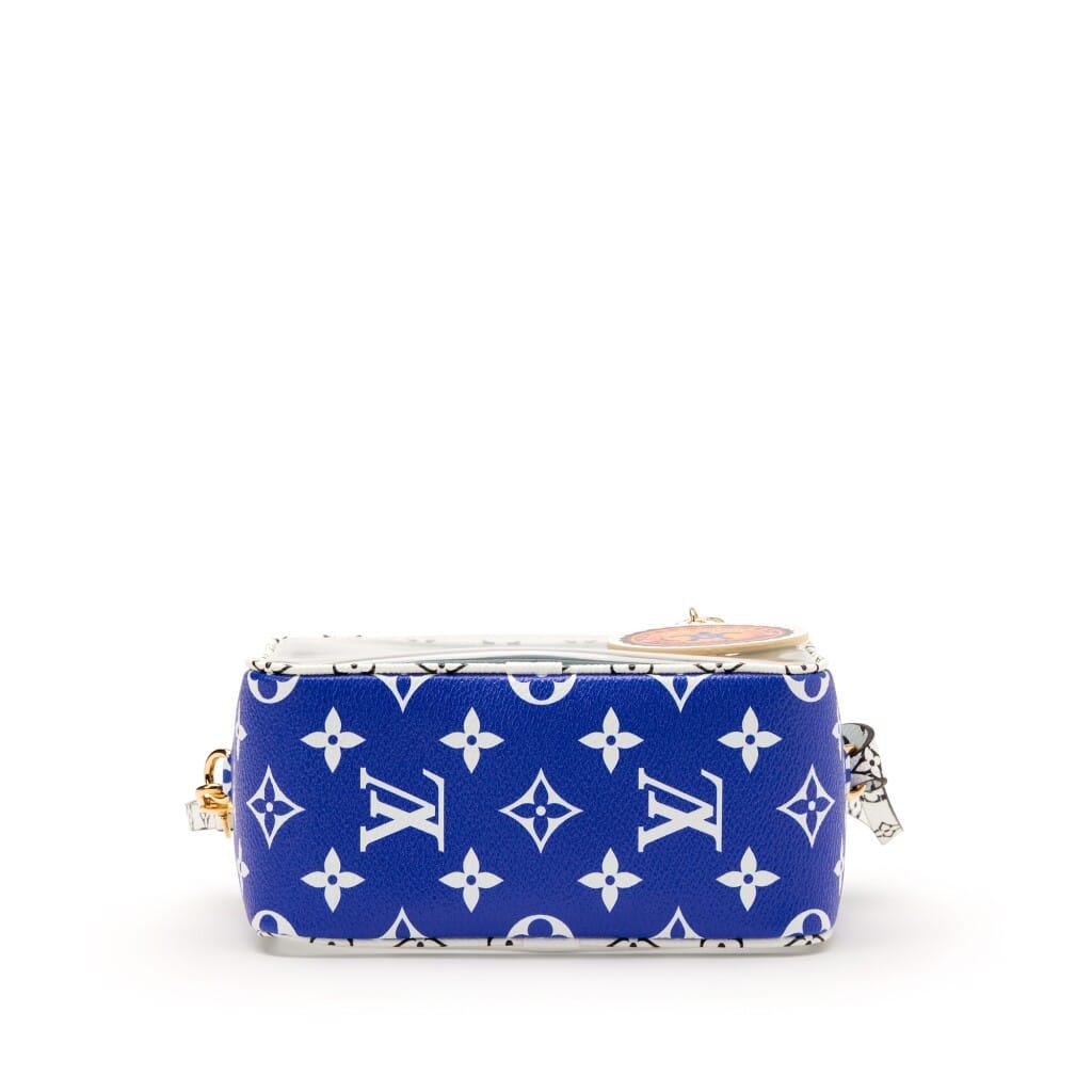 Blue Giant Monogram Coated Canvas and PVC Saint Barth Beach Pouch Gold Hardware, 2019
