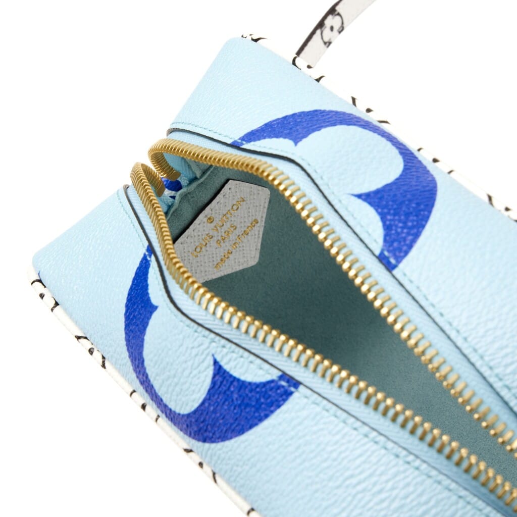 Blue Giant Monogram Coated Canvas and PVC Saint Barth Beach Pouch Gold Hardware, 2019