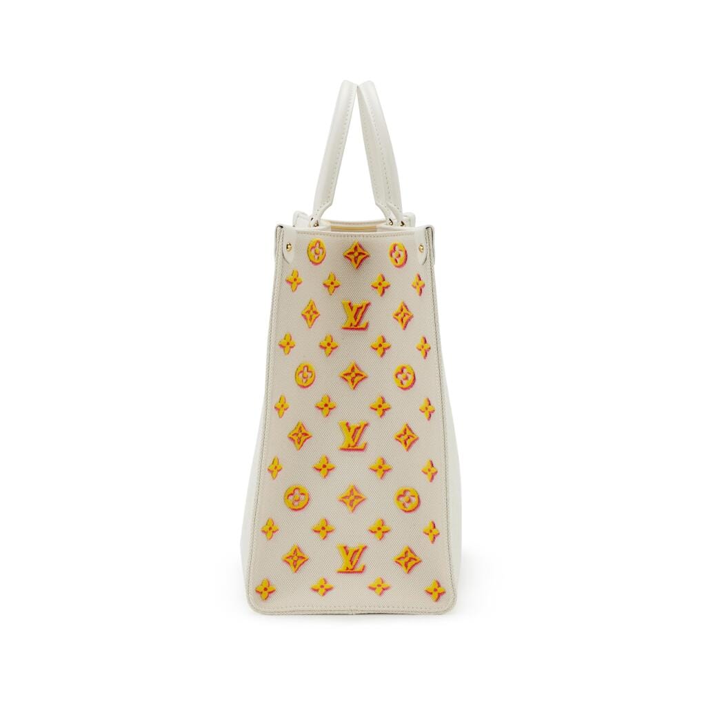 Cream Monogram Jacquard Hawaii OnTheGo GM, 2022