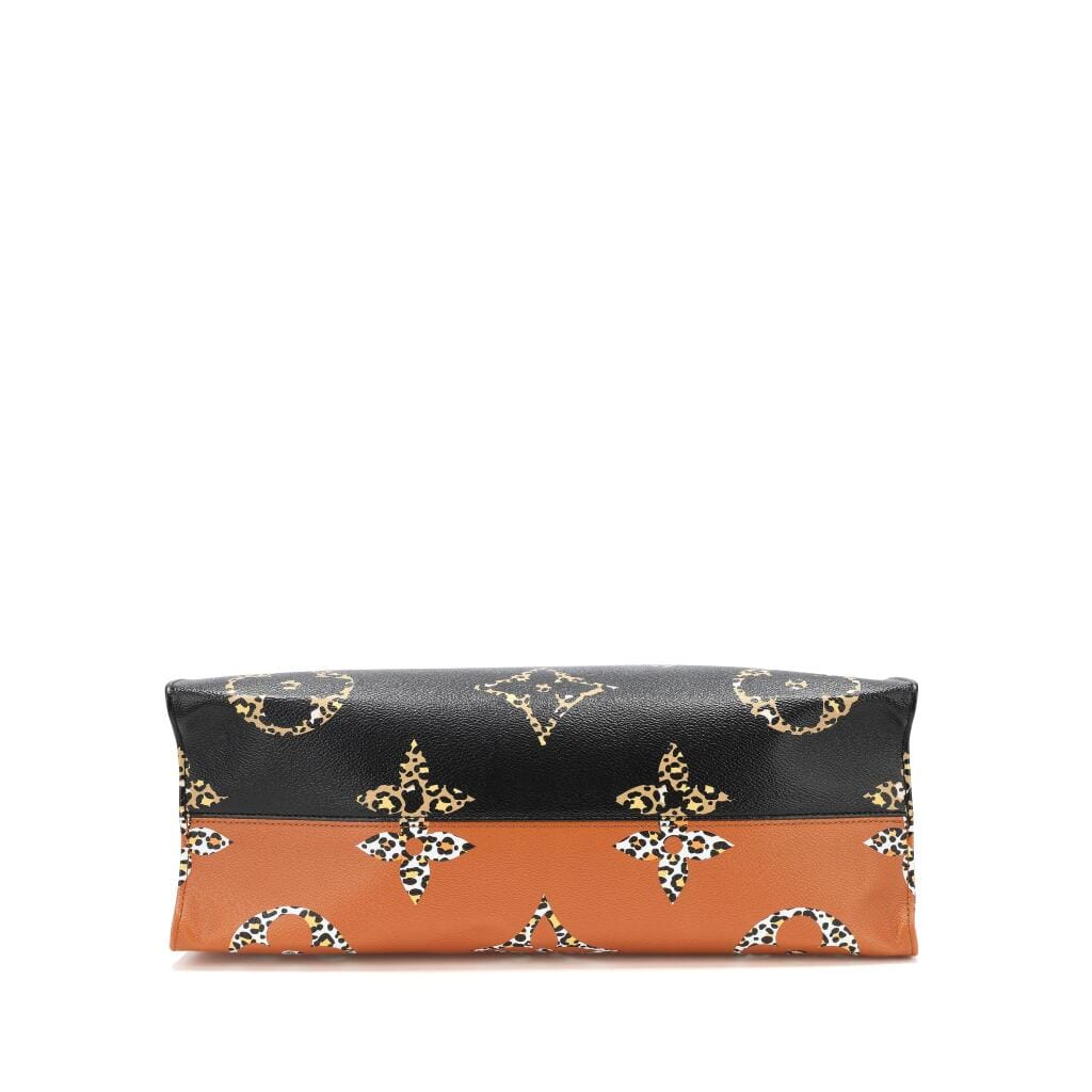Black and Orange Jungle Giant Monogram OnTheGo Tote GM, 2019