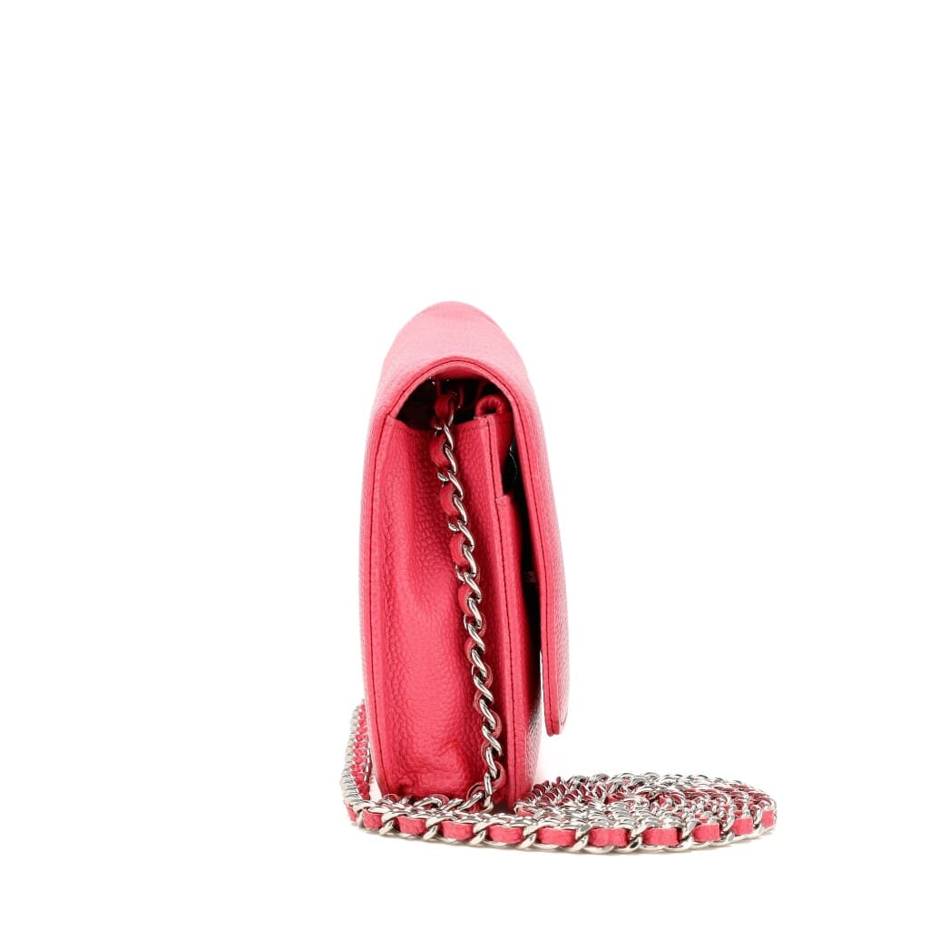 Pink Caviar Button Logo Wallet on Chain, 2012-2013