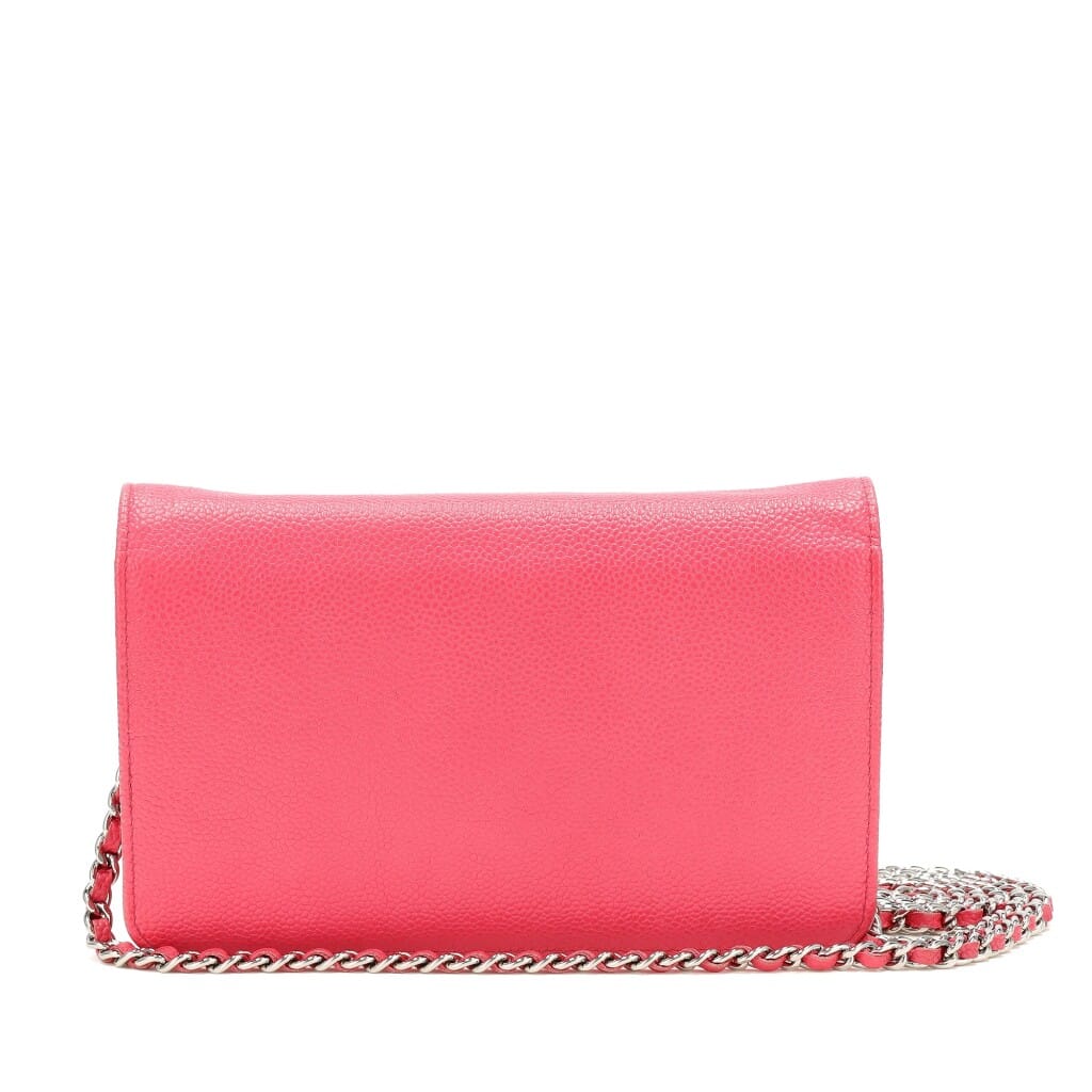 Pink Caviar Button Logo Wallet on Chain, 2012-2013
