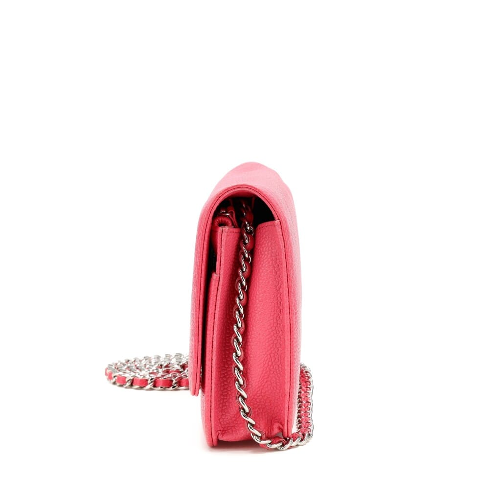 Pink Caviar Button Logo Wallet on Chain, 2012-2013