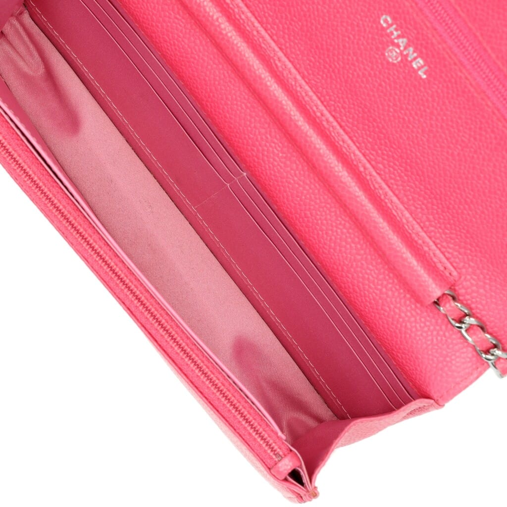 Pink Caviar Button Logo Wallet on Chain, 2012-2013