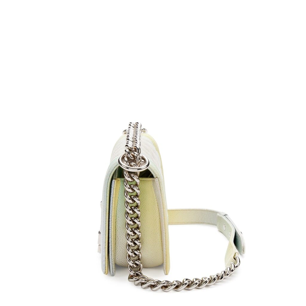 Rainbow Quilted Caviar Small Rainbow Boy Silver Hardware, 2018