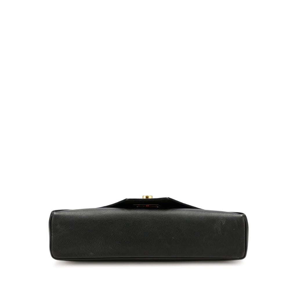Black Calfskin Love Note Bag Gold Hardware, 2017