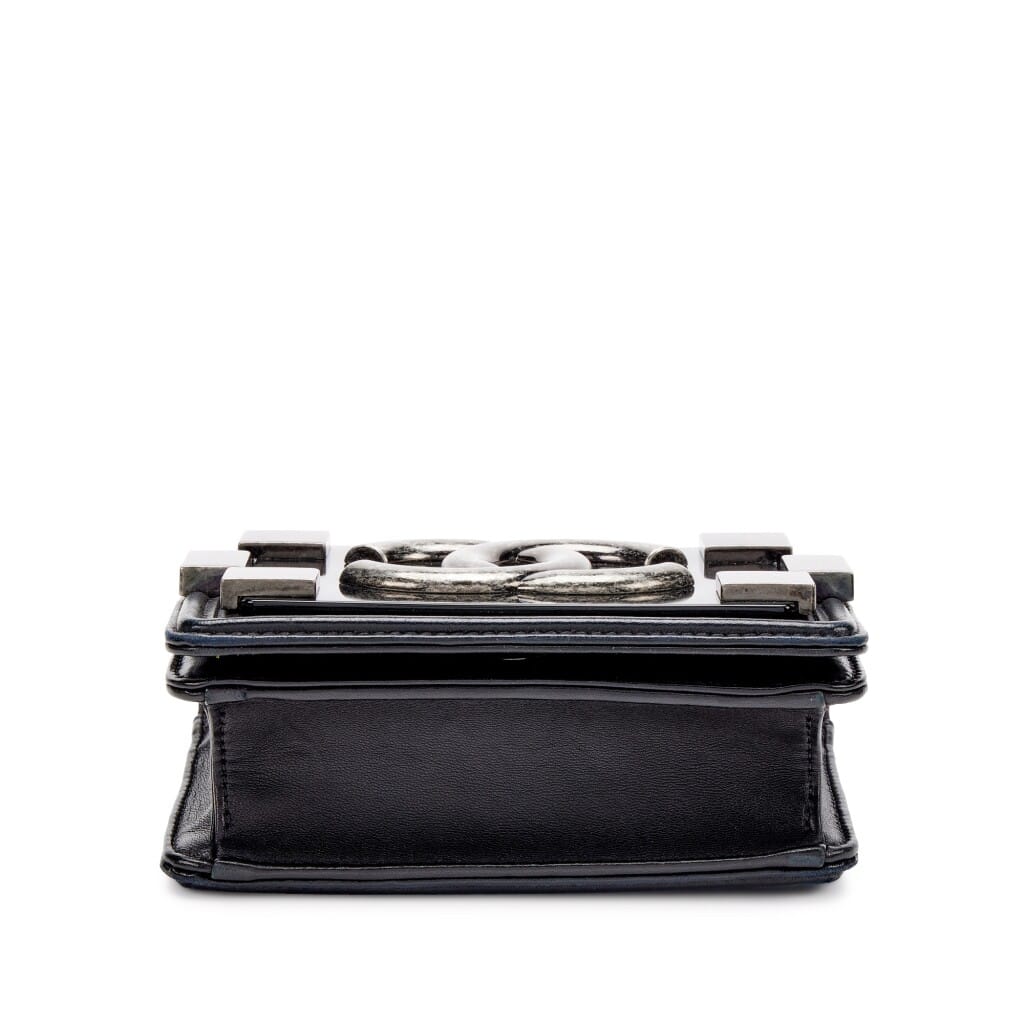 Black Quilted Lambskin and Plexiglass Boy Brick Flap Ruthenium Hardware, 2013