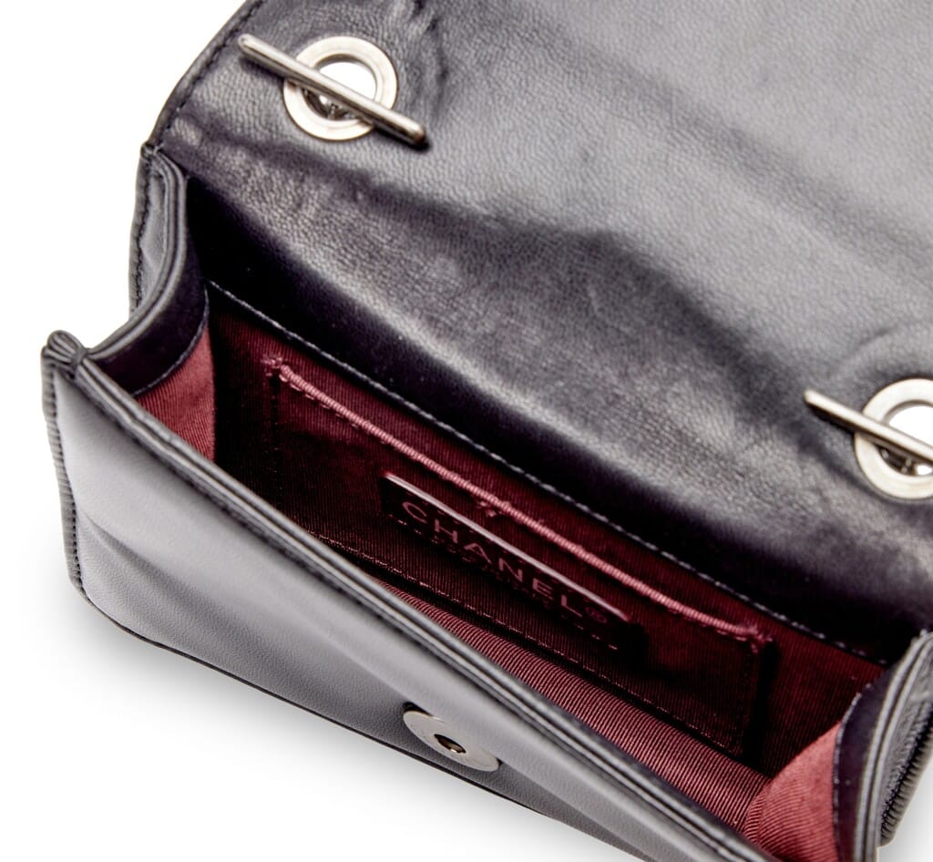 Black Quilted Lambskin and Plexiglass Boy Brick Flap Ruthenium Hardware, 2013