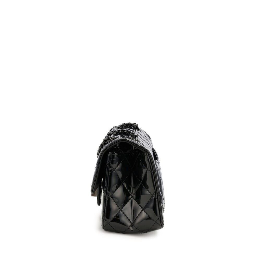 Black Quilted Patent Leather Reissue Mini So Black Flap Black Hardware, 2022