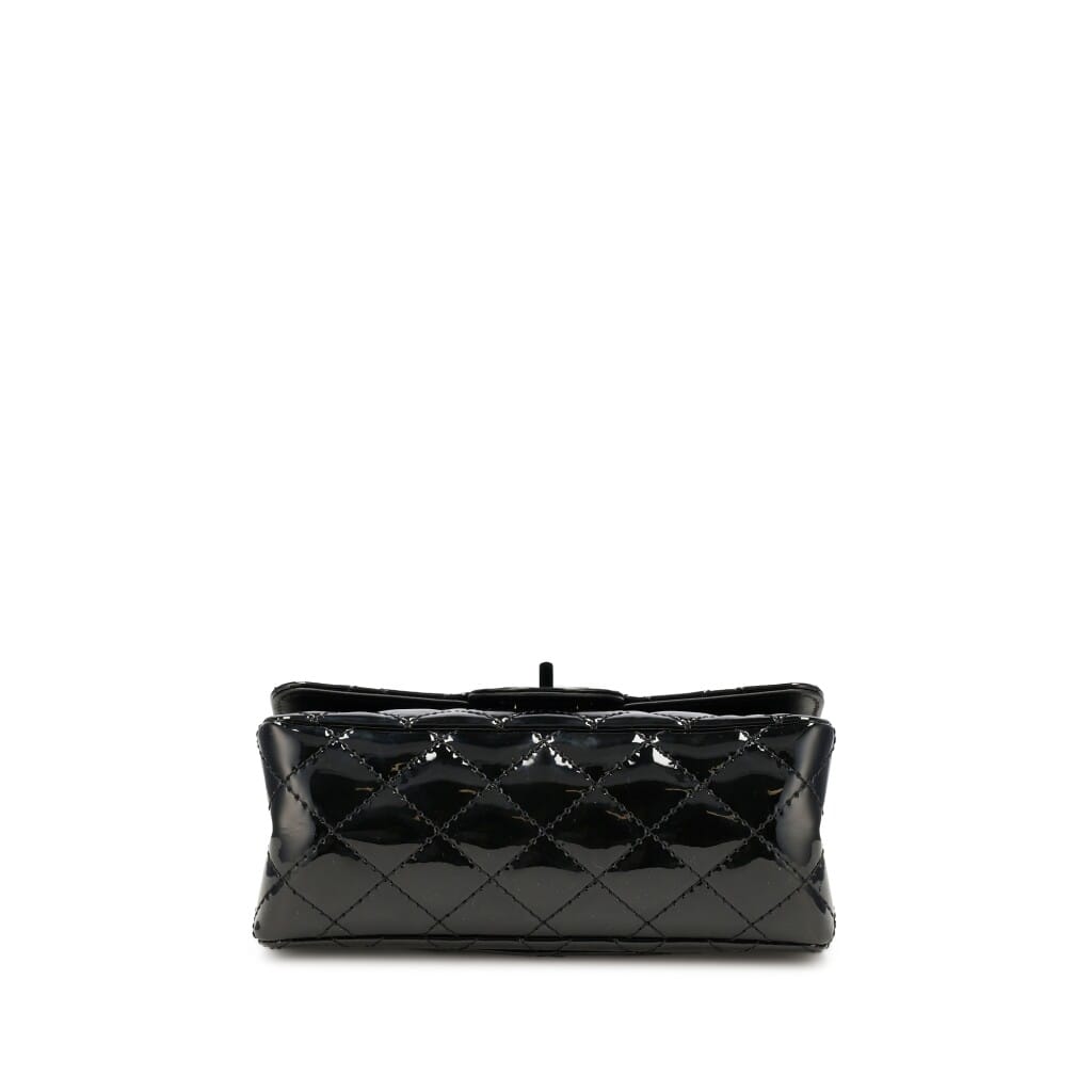 Black Quilted Patent Leather Reissue Mini So Black Flap Black Hardware, 2022