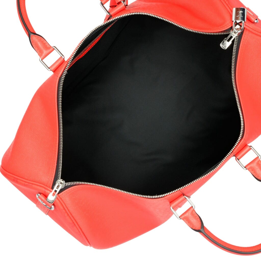 Red Monogram Canvas and Taiga Keepall 50 Silver Hardware, 2021-2022