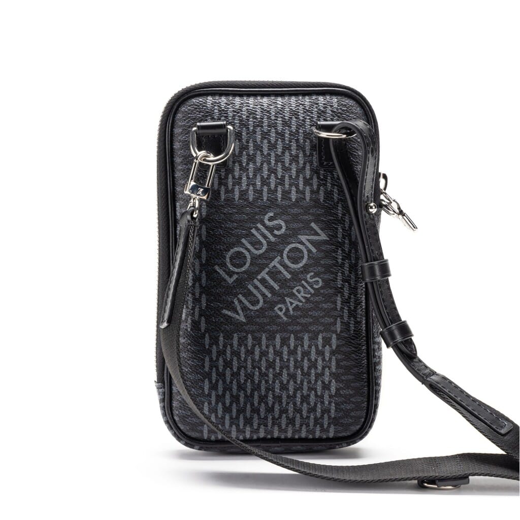 Graphite Damier 3D Modular Pouch Silver Hardware, 2020