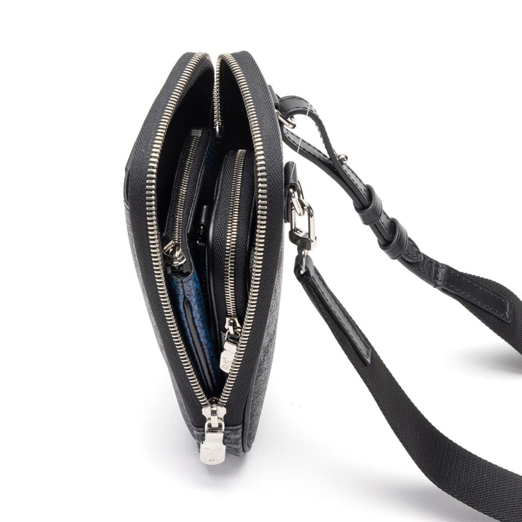 Graphite Damier 3D Modular Pouch Silver Hardware, 2020