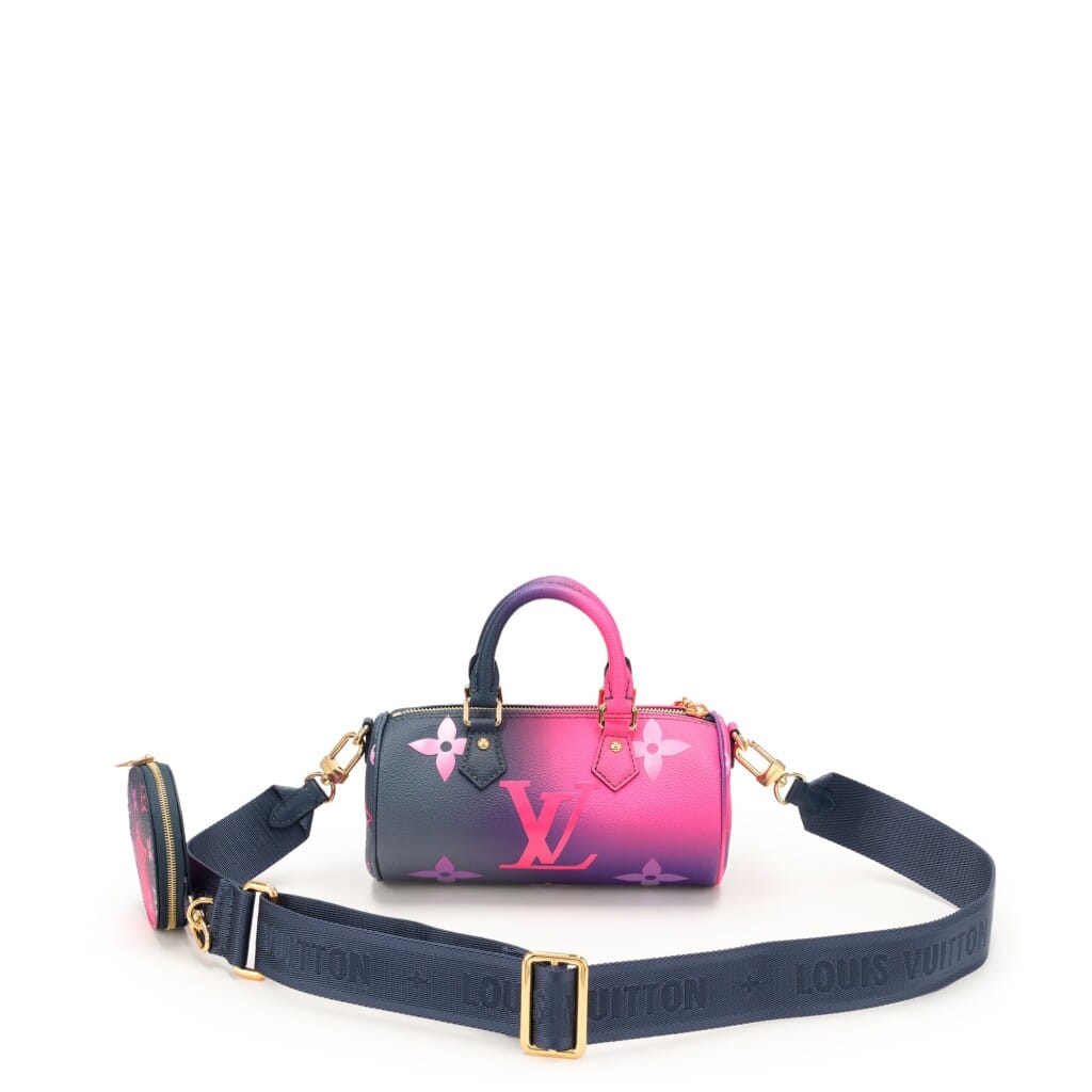 Midnight Fuchsia Coated Canvas Papillion BB Gold Hardware, 2021-2022