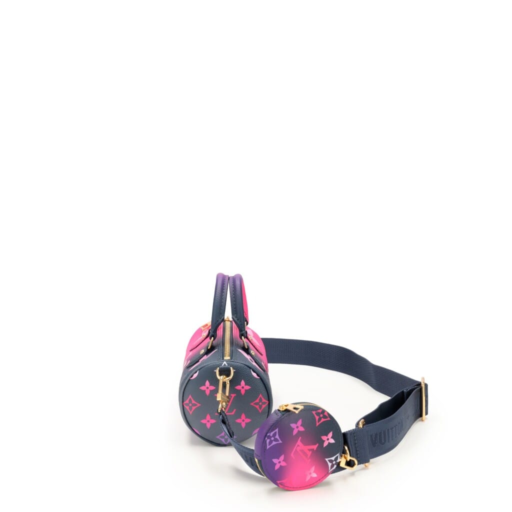 Midnight Fuchsia Coated Canvas Papillion BB Gold Hardware, 2021-2022