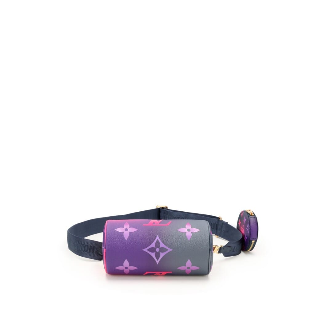 Midnight Fuchsia Coated Canvas Papillion BB Gold Hardware, 2021-2022