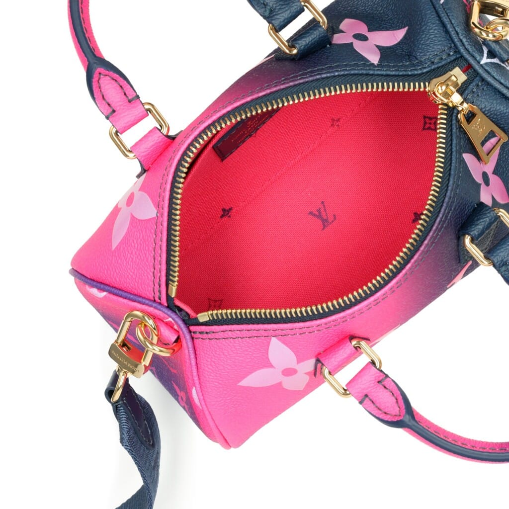 Midnight Fuchsia Coated Canvas Papillion BB Gold Hardware, 2021-2022