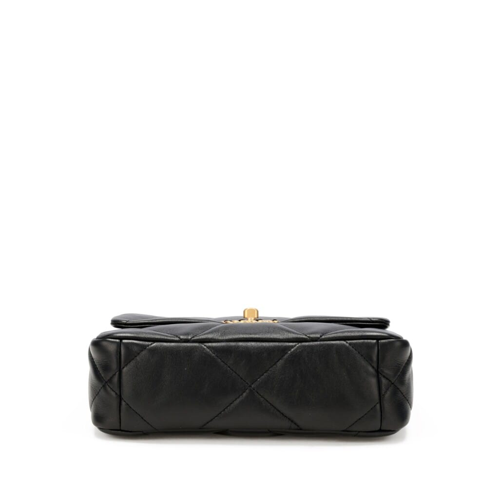 Black Quilted Lambskin 19 Flap Gold and Ruthenium Hardware, 2022